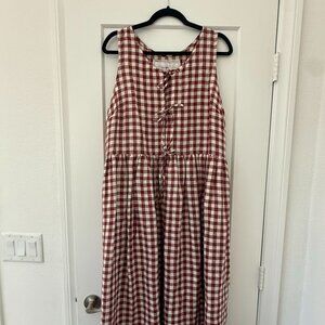 Edam dress in Marsala Gingham